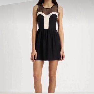 Parker black silk dress